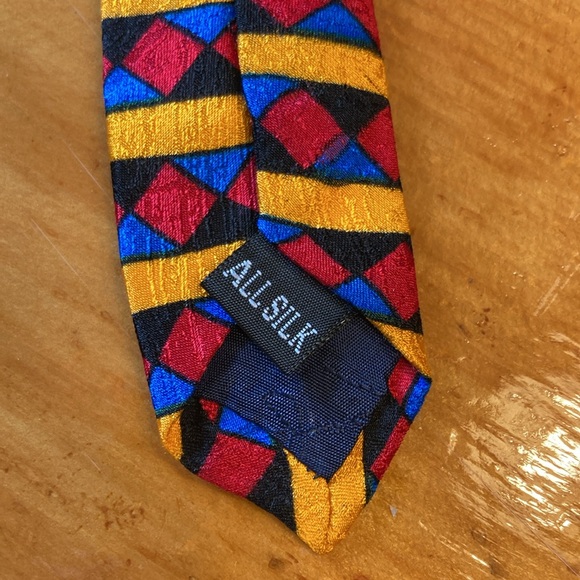 Rush Limbaugh No Boundaries Geometric Multi-Color Silk Neck Tie - Picture 7 of 12